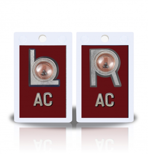 2" Height Non Sticky Positioning Xray Markers- Burgundy Solid Color
